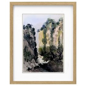 同一来源--哈工大教授--陈桂馥水彩画之二：《大山深处有人家》 39×27 1960年代【出版作品】