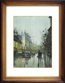 资深概念艺术家、水彩画家 朱晴（朱老ber） 《雨后的朱美拉古城》水彩 34×26cm 2014年---得自艺术家本人