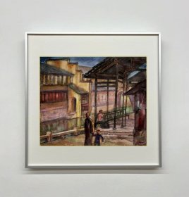 出版作品：庄弘醒《童年》水彩画 50.5×60.5cm 2008年--得自艺术家本人