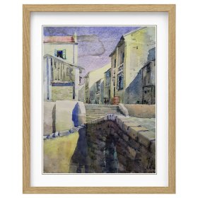 同一来源---著名建筑设计师【陈梦驹】水彩画之一 38×27cm 约1980年代
