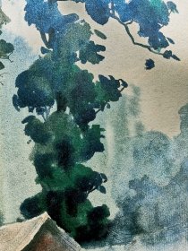 特价：李剑晨《山雨初晴》水彩  27×38cm  约1960-1970年代