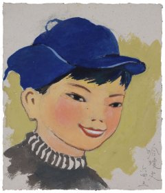 1960年代--哈琼文--水粉画二幅     18×16cm    20×18cm