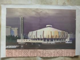 80年代末(武汉杂技厅设计原稿)水彩