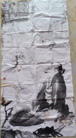 陕西国画院副院长王志平——三尺《高士图》两幅，保真