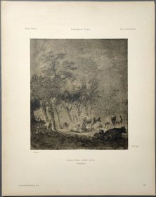 【保卢斯·波特】1896年 珂罗版 版画《PATURAGE》 纸张36.5×29厘米
