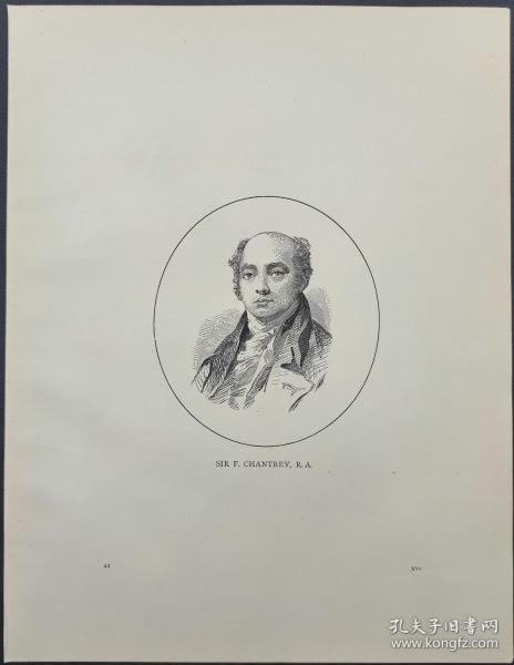 1876年 木版画《SIR F. CHANTREY》
