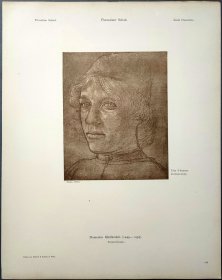 【多梅尼科·基兰达约】1896年 珂罗版 版画《PORTRAT STUDIE》 纸张36.5×29厘米
