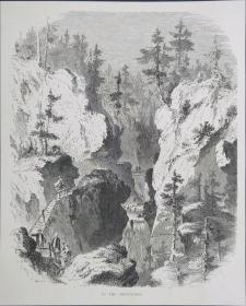 1873年 木口木刻 版画《山中，IN THE MOUNTAINS》