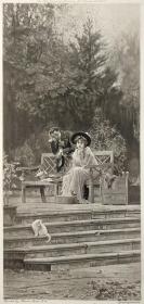 【艺术的五十年特辑版】1900年 铜版画 照相凹版《依恋，A PRIOR ATTACHMENT》