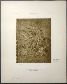 1896年 珂罗版 版画《CAVALIER AND LADY》 纸张36.5×29厘米