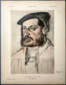 1896年 珂罗版 版画《PORTRAIT DE CLAUS》 纸张36.5×29厘米
