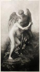 【艺术的五十年特辑版】1900年 铜版画 照相凹版《爱与生活，LOVE AND LIFE》