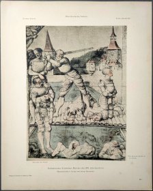 1896年 珂罗版 版画《MARTERTOD DES H.URSUS UND SEINER GENOSSEN》 纸张36.5×29厘米