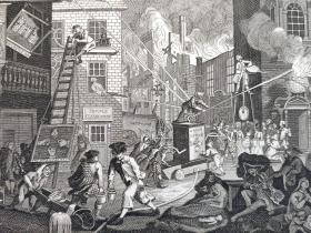 1824年 铜版画 雕刻凹版《THE TIMES_1》- 英国画家 威廉·荷加斯（William Hogarth）作品