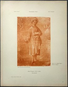【让·富凯】1896年 珂罗版 版画《STUDY OF A DRAPED FIGURE》 纸张36.5×29厘米