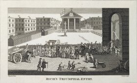 1824年 铜版画 雕刻凹版《RICH'S TRIUMPHAL ENTER》-  英国画家 威廉·荷加斯（William Hogarth）作品