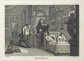 1824年 铜版画 雕刻凹版《HUDIBRAS，胡迪布拉斯_7》-出自 英国画家 威廉·荷加斯（William Hogarth）作品