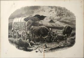 1873年 木口木刻 版画《袭击 BUST! 》开纸41*27.8cm