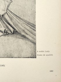 【汉斯·勒哈德·斯查菲林汉斯】1896年 珂罗版 版画《A NOBLE LADY》 纸张36.5×29厘米