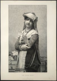 1880年 钢版画 雕刻凹版《THE YOUNG BRIDE》