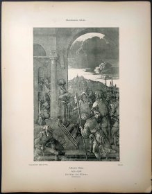 【丢勒】1896年 珂罗版 版画《CHRISTUS VOR PILATUS》 纸张36.5×29厘米