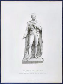 1875年 钢版画 点刻凹印《德比伯爵THE EARL OF DERBY》