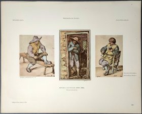 【阿德里安·凡·奥斯塔德】1896年 珂罗版 版画《PAYSANS HOLLANDAIS》  纸张36.5×29厘米