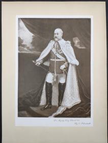 1902年  平版印刷 人物肖像画《HIS MAJESTY KING EDWARD VII. From the Picture by E.WEHRSCHMIDT》
