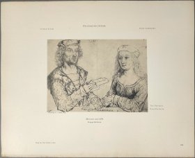 1896年 珂罗版 版画《TWO PORTRAITS》 纸张36.5×29厘米