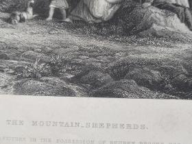 1872年 钢版画 雕刻凹版《THE MOUNTAIN-SHEPHERD》