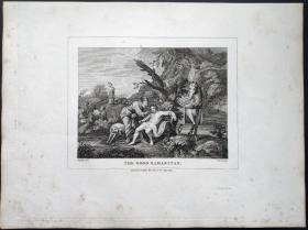 1824年 铜版画 雕刻凹版《THE GOOD SAMARITAN》- 英国画家 威廉·荷加斯（William Hogarth）作品