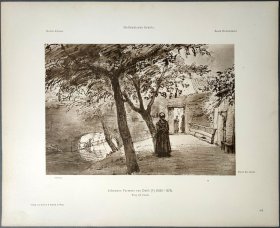 【维米尔】1896年 珂罗版 版画《BORD DU CANAL》 纸张36.5×29厘米