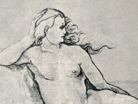 【汉斯·巴尔东·格里恩】1896年 珂罗版 版画《LEIGENDE NYMPHE》 纸张36.5×29厘米