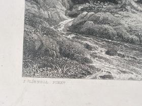 1872年 钢版画 雕刻凹版《THE MOUNTAIN-SHEPHERD》