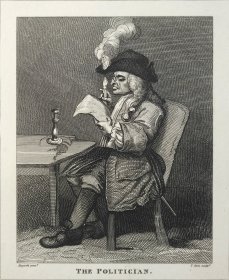 1824年 铜版画 雕刻凹版《政客 THE POLITICIAN》- 出自 英国画家 威廉·荷加斯（William Hogarth）作品