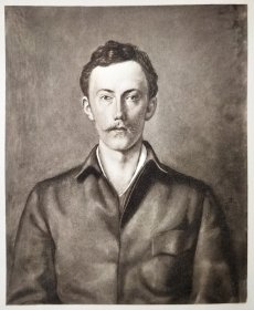 【汉斯·托马】1922年 铜版画 照相凹版《Prinz Sriedrid Carl von Heffen》附资料页