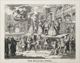 1824年 铜版画 雕刻凹版《THE BEGGAR'S OPERA》-  英国画家 威廉·荷加斯（William Hogarth）作品