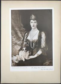 1902年  平版印刷 人物肖像画《HER MAJESTY QUEEN ALEXANDRA》