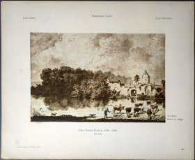 【尼古拉斯·波桑】1896年 珂罗版 版画《DIE FURT》 纸张36.5×29厘米