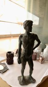 Z554 · 青铜 · 男性裸体雕塑 · 摆件 · 大约尺寸：60*22*15厘米