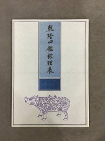 乾隆四鉴综理表.