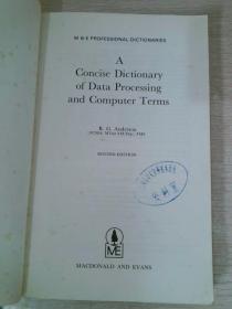 A concise dictionary of data processing and computer terms
