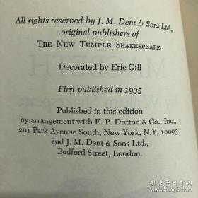 1935年 The New Temple Shakespeare 《莎士比亚文集》16卷套英文原版 Cymbeline 《辛白林》 Merry Wives of Windsor 《温莎的风流娘们》Macbeth 《麦克白》The Tempest 《暴风雨》A Midsummer Night Dream 《仲夏夜之梦》The Merchant of Venice《威尼斯商人》Hamlet《哈姆雷特》