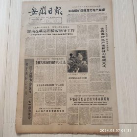 安徽日报1965年11 22共两版生日报 配高档礼盒