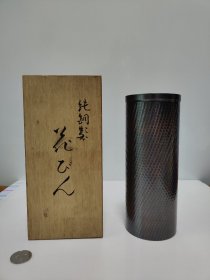 DF1-118锦松堂纯铜手打锤目纹花瓶