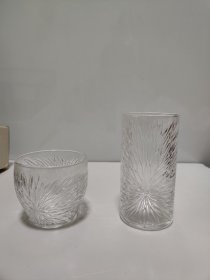 DF1-123中古回流满工菊花浮雕玻璃杯