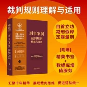 刑事案例裁判规则理解与适用（中国法院年度案例集成丛书）