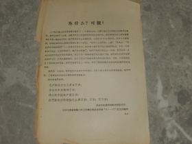 传单《为什么？可疑》北京红旗学校来天津串联受到威胁！！