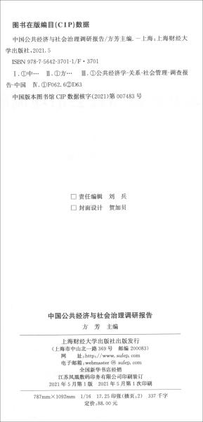 中国公共经济与社会治理调研报告