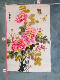 B44007号国画花卉 牡丹蝴蝶 45×68cm 作者：许麟庐